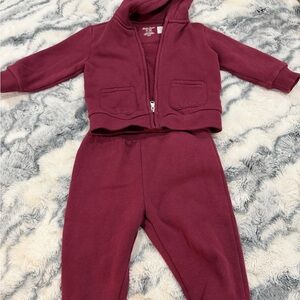 Ralph Lauren Maroon Baby Outfit